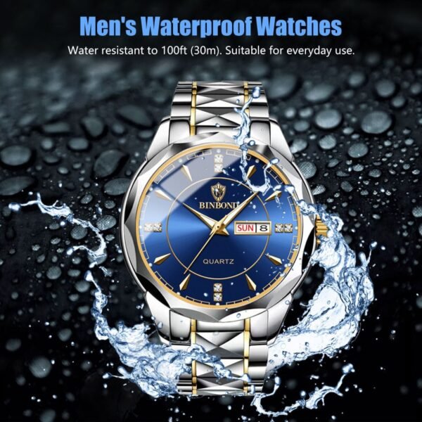 waterproof menand#039;s luxury quartz watch stainless steel luminous classic business
