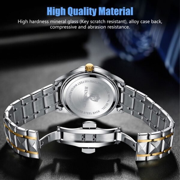 waterproof menand#039;s luxury quartz watch stainless steel luminous classic business