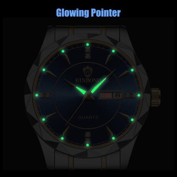 waterproof menand#039;s luxury quartz watch stainless steel luminous classic business