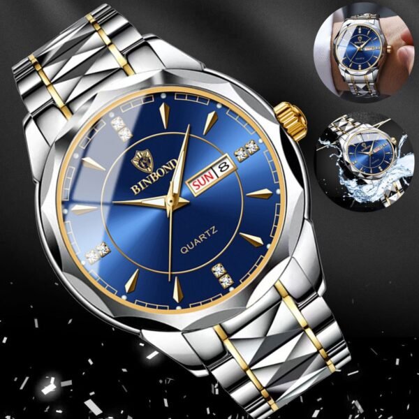 waterproof menand#039;s luxury quartz watch stainless steel luminous classic business