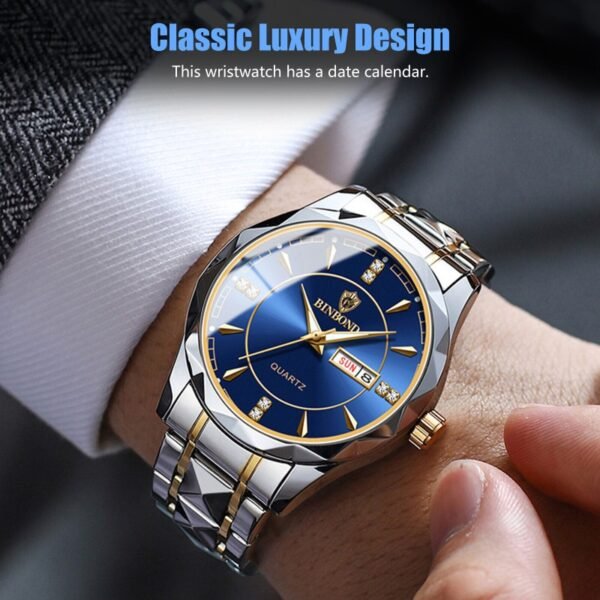 waterproof menand#039;s luxury quartz watch stainless steel luminous classic business