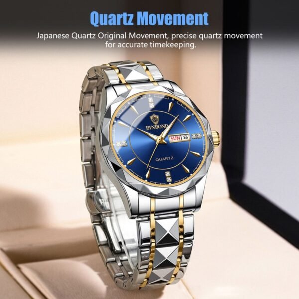 waterproof menand#039;s luxury quartz watch stainless steel luminous classic business
