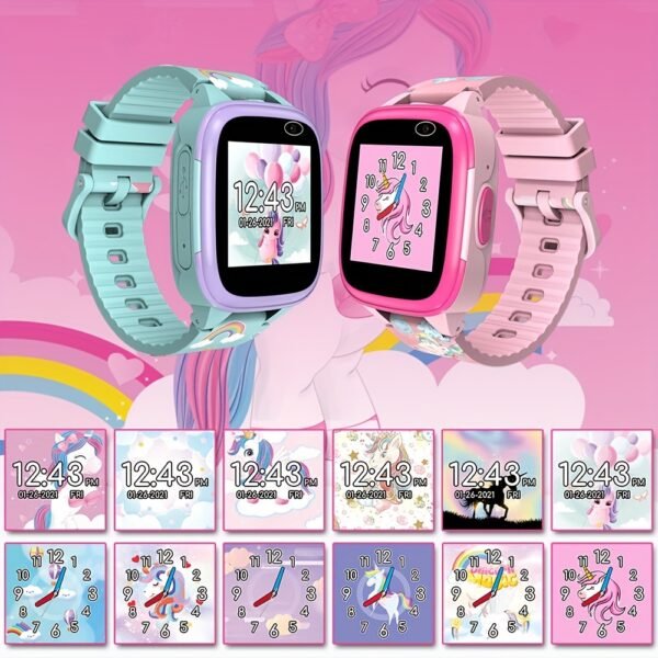 youngsters's smart game watch with music playback, photography, video recording, recording, pedometer, alarm clock, flashlight, 11 puzzle games, suitable for youngsters aged 4 12, birthday gift, holiday gift