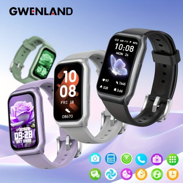 1pc gwenland 2025 new smart watch, multiple sport modes, 1.45 inch tft hd large screen, wireless call, sports pedometer, calorie burning, alarm, sports mileage record, multiple dials, timer, gift for family or friends, great gift