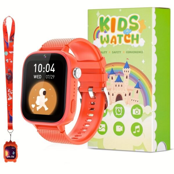 topchances 4g kids smart watch with sim card, fashionable digital display, 47 games, two way calling, sos emergency button, rechargeable lithium polymer battery, usb charging, wi fi enabled, ideal christmas gift for children