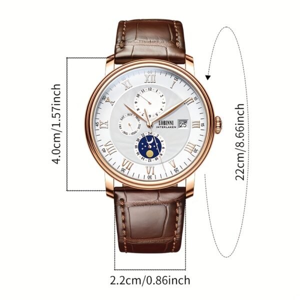 lobinni hot deal fashion luxury stainless steel strap mechanical sports men's watch, no battery required