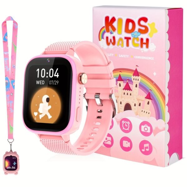topchances 4g kids smart watch with sim card, fashionable digital display, 47 games, two way calling, sos emergency button, rechargeable lithium polymer battery, usb charging, wi fi enabled, ideal christmas gift for children