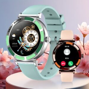 women's smart watch, 1.27 inch hd touch screen, with answer and make calls, message notification, more than 100 sports modes, pedometer outdoor activity fitness report ip67 fashion smart watch, suitable for ios/android mobile phones