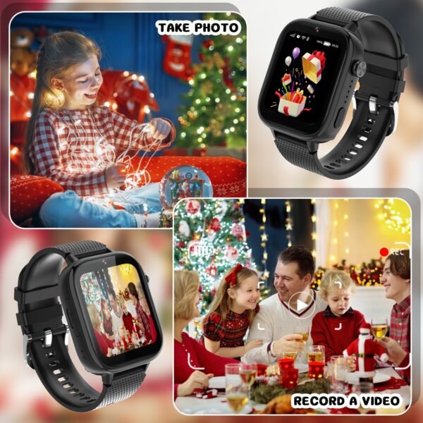 topchances 4g kids smart watch with sim card, fashionable digital display, 47 games, two way calling, sos emergency button, rechargeable lithium polymer battery, usb charging, wi fi enabled, ideal christmas gift for children