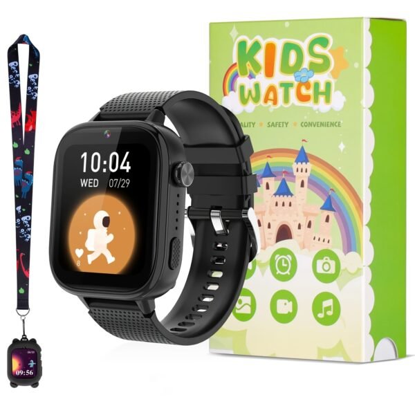 topchances 4g kids smart watch with sim card, fashionable digital display, 47 games, two way calling, sos emergency button, rechargeable lithium polymer battery, usb charging, wi fi enabled, ideal christmas gift for children