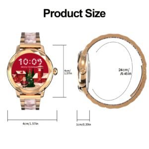 a classic fashion smartwatch designed for women with wireless call and message alerts, weather push, women's features, calorie tracker, multiple sports modes, ideal gift for birthdays and holidays!