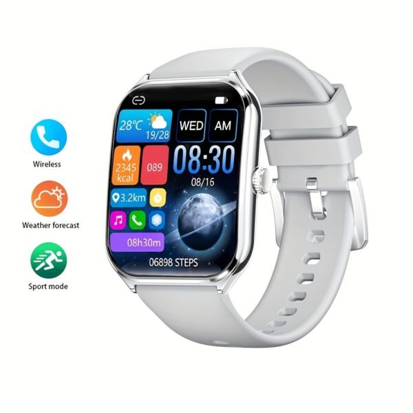 ultra thin smartwatch 1.93" full touch curved screen smart bracelet with answer/make call, message reminder, multiple sports modes, camera control/music, compatible android & iphone, smart fitness watch for men/women friend gift, birthday gift