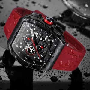 montres homme h, mouvement à quartz haute précision, bracelet en silicone, Étanche, calendrier, design multifonctionnel, montres habillées pour hommes