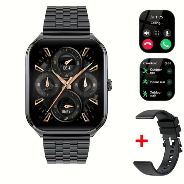 ultra thin smartwatch 1.93" full touch curved screen smart bracelet with answer/make call, message reminder, multiple sports modes, camera control/music, compatible android & iphone, smart fitness watch for men/women friend gift, birthday gift