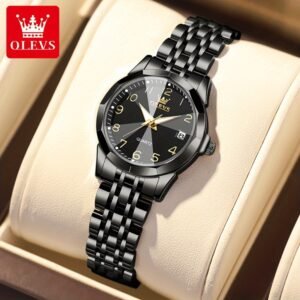 olevs original luminous stainless steel quartz montres pour femmes de luxe top brand classique mode Élégant montres pour femmes à la mode nouvelle tendance haute qualité meilleures ventes montres décontractées pour femmes