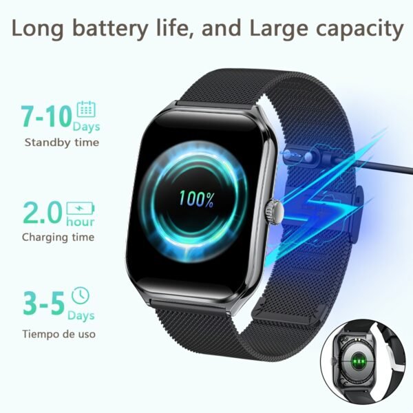 ultra thin smartwatch 1.93" full touch curved screen smart bracelet with answer/make call, message reminder, multiple sports modes, camera control/music, compatible android & iphone, smart fitness watch for men/women friend gift, birthday gift