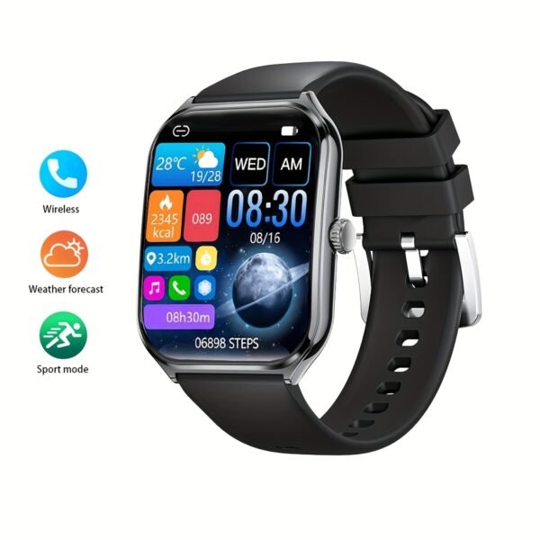 ultra thin smartwatch 1.93" full touch curved screen smart bracelet with answer/make call, message reminder, multiple sports modes, camera control/music, compatible android & iphone, smart fitness watch for men/women friend gift, birthday gift