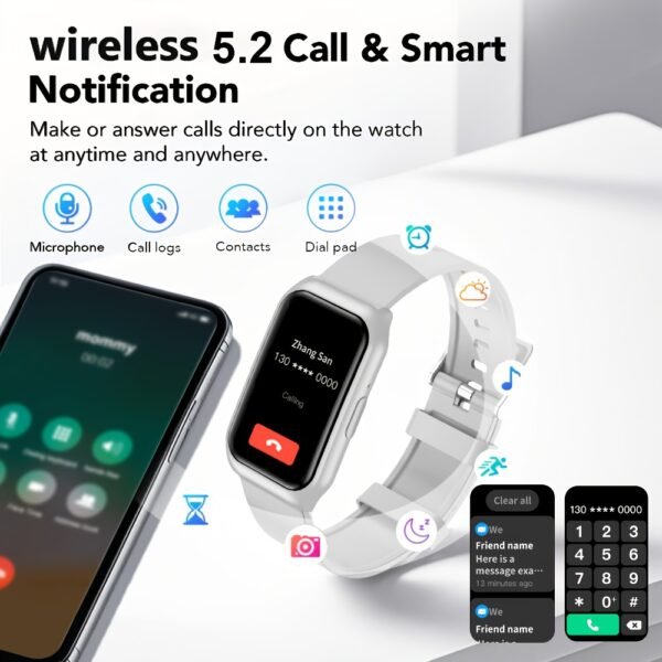 1pc gwenland 2025 new smart watch, multiple sport modes, 1.45 inch tft hd large screen, wireless call, sports pedometer, calorie burning, alarm, sports mileage record, multiple dials, timer, gift for family or friends, great gift