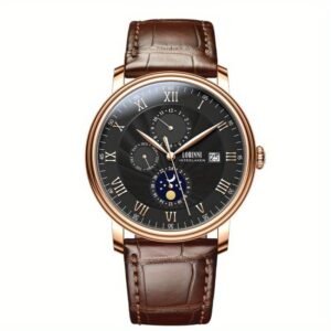 lobinni hot deal fashion luxury stainless steel strap mechanical sports men's watch, no battery required